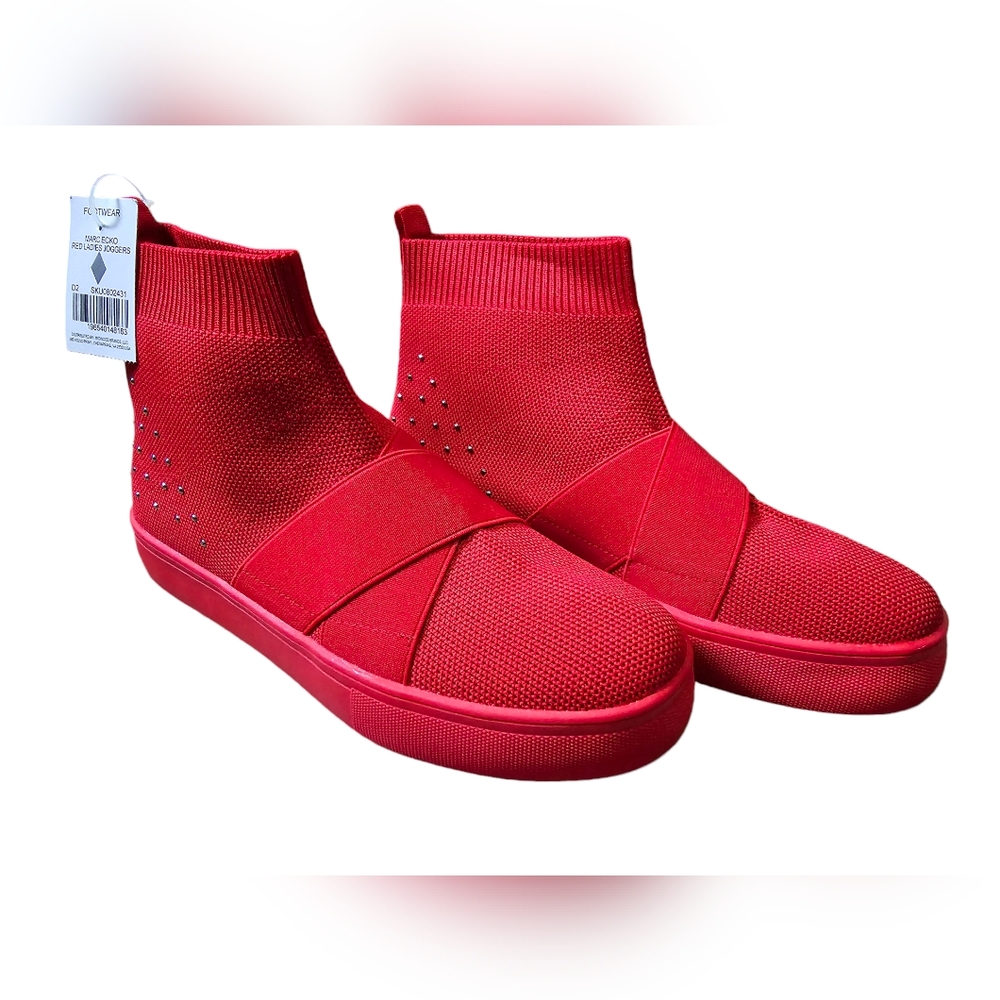 Brand New With Box Marc Ecko Red Womens Shoes Size 10 Bejeweled Slip-On Adorable